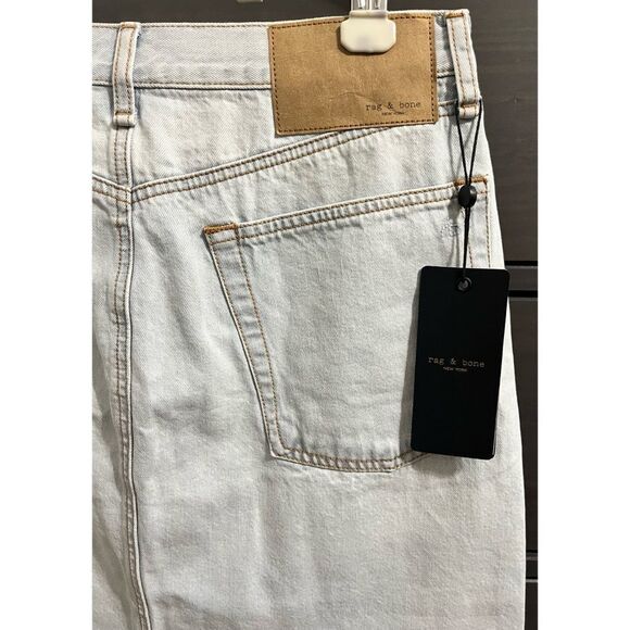 RAG & BONE Women’s High Rise Raw Hem Denim Mini Skirt In Primrose, SZ 30 - Picture 4 of 12
